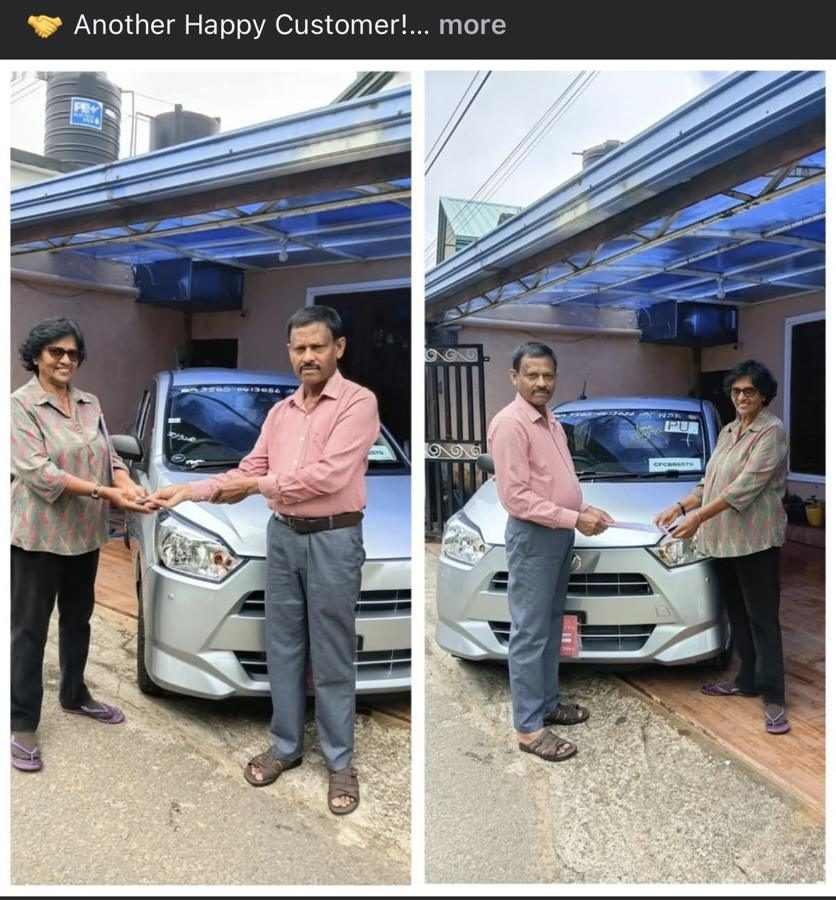 Ushan Traders customer with their vehicle